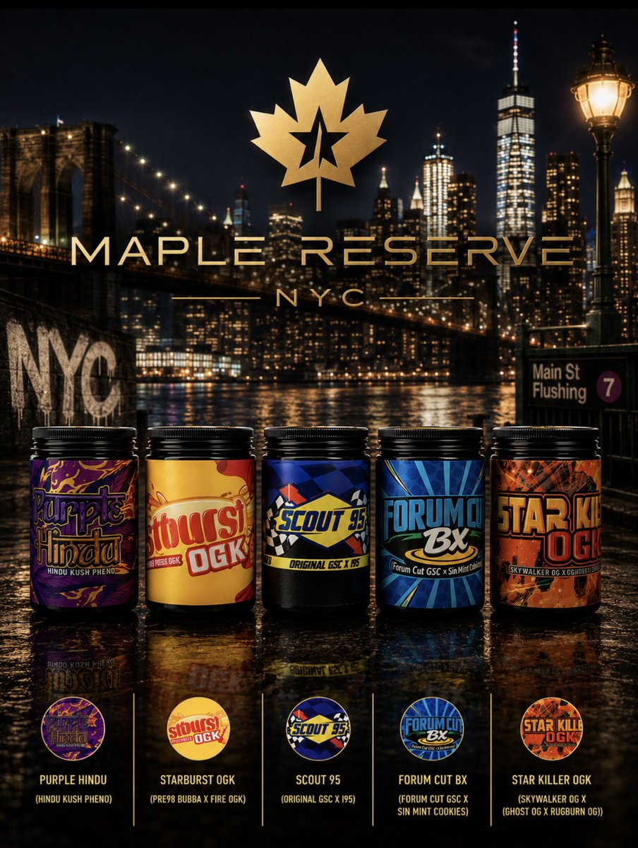 MapleReserveLA's tweet photo. @ForThaSoulVgncs ✈️📦 LANDED!

- Purple Hindu 
(Hindu Kush Pheno)

- Starburst OGK 
(Pre98 Bubba x Fire OGK)

- Scout 95 
(Original GSC x I95)

- Forum Cut BX 
(Forum Cut GSC x Sin Mint Cookies)

- Star Killer OGK
(Skywalker OG x (Ghost OG x RugBurn OG))

Tap In https://t.co/Wj1PwUf5M0