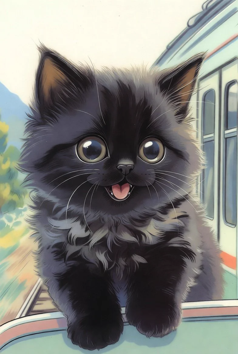 AIART 猫吉 в X: „17時になりました。 かわいい置いときます😸 帰り道