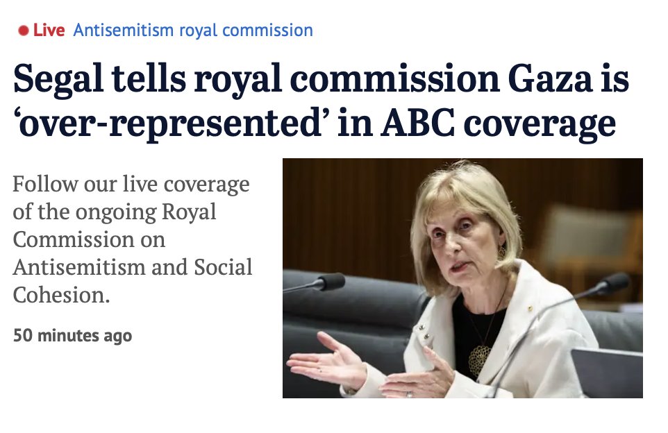 DaveMilbo's tweet photo. To accuse the ABC of anti-Israel bias you would have to be untethered from material reality, drowning in your own victim complex, and compulsively gaslighting. The ABC's pro-genocide bias has been overt and disgusting. https://t.co/zaiJb2RBrj