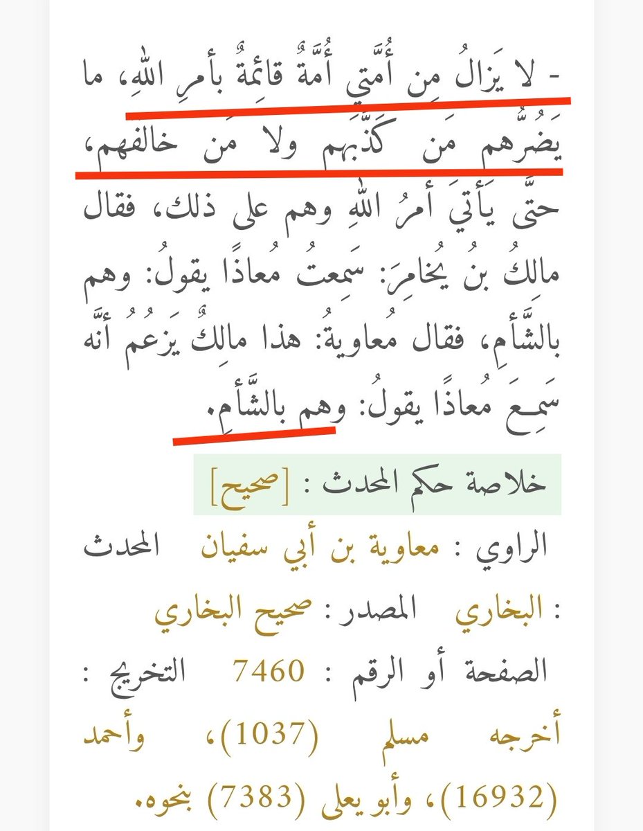 AAlhleil89713's tweet photo. التوفيق الإلهي لمعاوية أمير المؤمنين المنصور، وأثبات ضلال علي بن أبي طالب 

كان معقل معاوية الشام المباركة بالقرآن والسنة، وقد نصب أمير لإقامة الكتاب على قتلة عثمان وخليفة في القدس

واختار علي العراق  قرن الشيطان معقل له وانصاره من الكوفة التي هي إقليم بابل مركز الكهنة والدجالين. https://t.co/DVt5xnRh7k