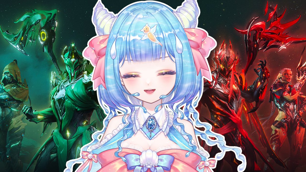 MokiMinaVT's tweet photo. grumpy early bird plays warframe..... 
if you like cute whiny girls who are still learning how to play DA BOIS come on in! https://t.co/PvzqEQADyc