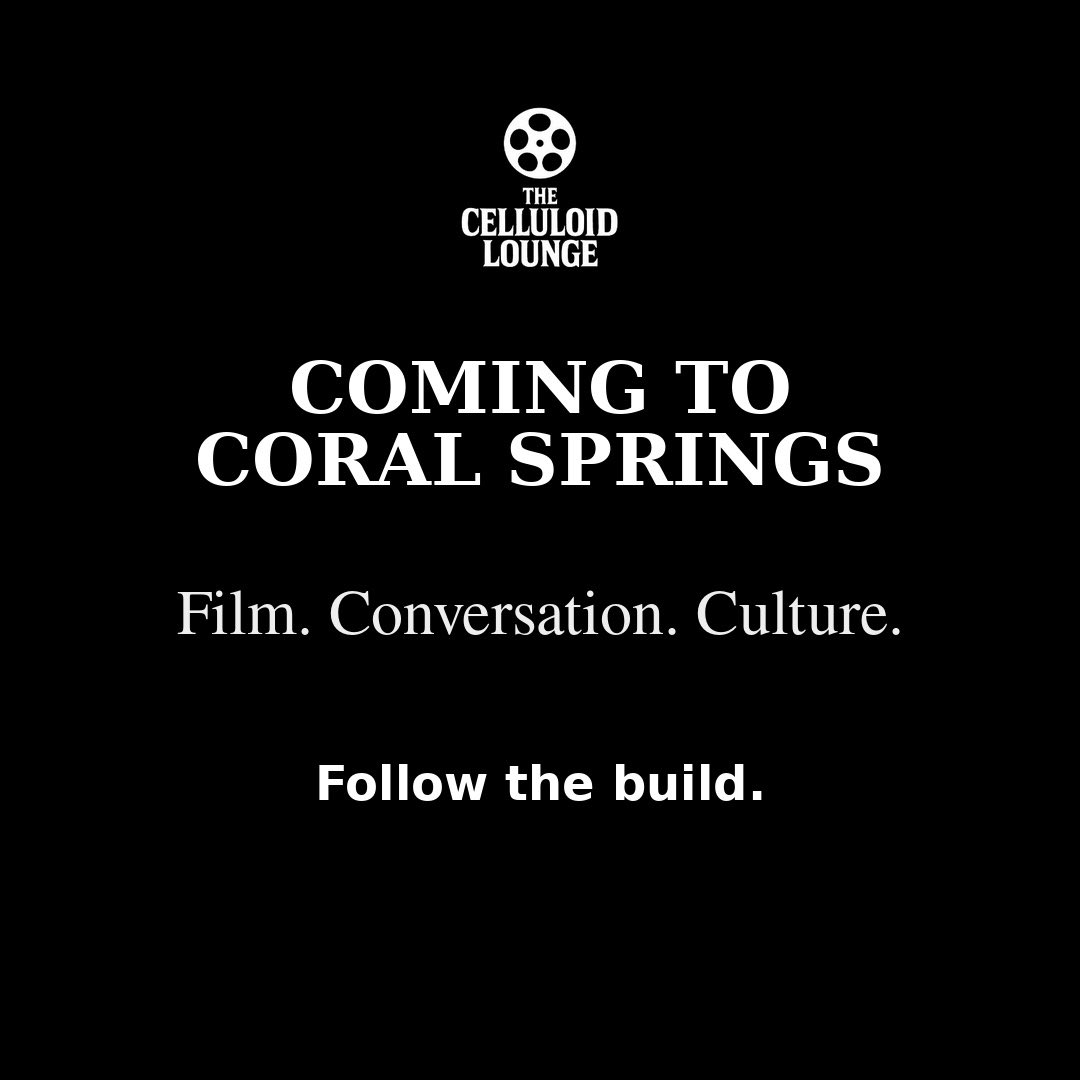 celluloidlounge's tweet photo. The Celluloid Lounge is a boutique cinema in development in Coral Springs.

A home for film, conversation, and culture under one warm light.

Part screening room. Part gathering place.

Follow along as we bring it to life.

#TheCelluloidLounge #BoutiqueCinema #IndieCinema #Film https://t.co/sGnUcZlXga