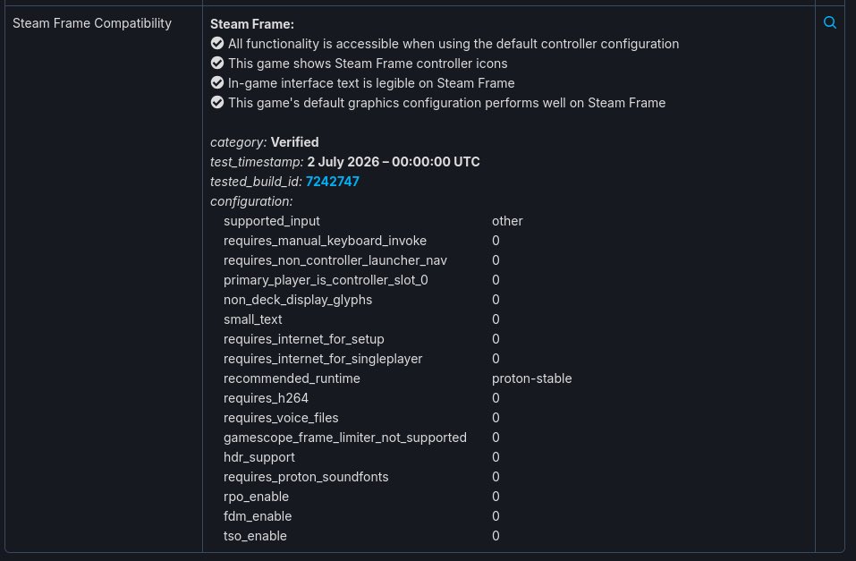 SadlyItsBradley's tweet photo. Valve’s main PCVR tech showcases were tested with the Steam Frame standalone compatibility system

The Lab (2016): Verified ✅

Aperture Hand Lab (2019): Playable ✳️

The interesting note is they are testing the Original x86 builds. Not specially made ARM ones https://t.co/FwMyl75IEH