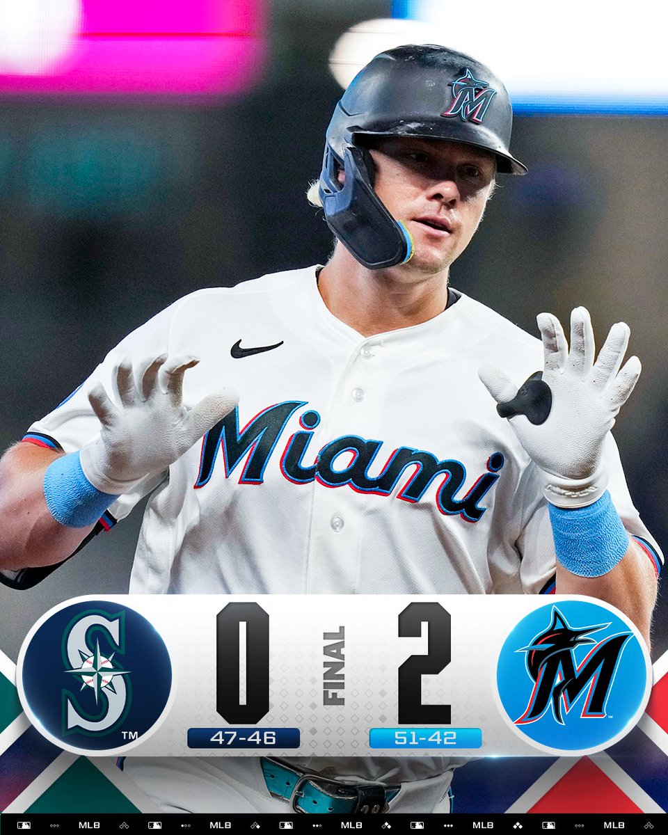 MLB's tweet photo. Kyle Stowers homers and the @Marlins win their 6th straight home series! https://t.co/CTQZ9l7VpV