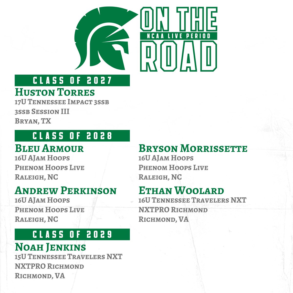 KnoxWebbHoops's tweet photo. COLLEGE COACHES‼️
A number of our guys will be on the road this weekend for the NCAA Live Period. Please consider taking some time to evaluate them and reach out if you’d like any further information! https://t.co/a1KBz7S5jF