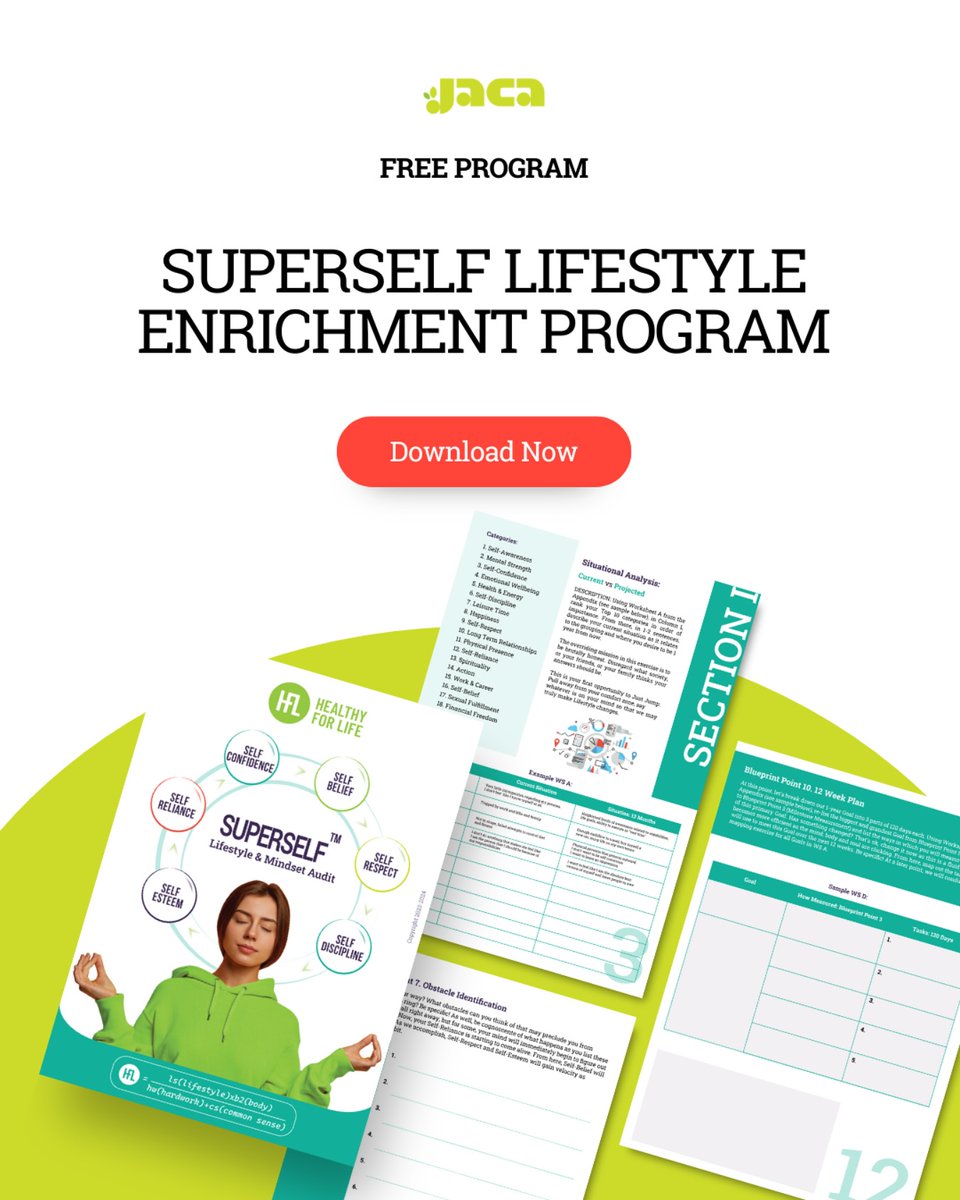 SugarJaca's tweet photo. 🚀 Upgrade your mindset, nutrition, fitness, and lifestyle—all for FREE! 🚀

The SuperSelf Lifestyle Enrichment Program isn't just a guide—it's your roadmap to unlocking your best self. With 4 powerful modules, you'll get a step-by-step blueprint to:

✅ Lifestyle & Mindset – Reprogram your mindset for success

✅ Nutrition – Master your nutrition without restrictive dieting

✅ Fitness – Build a fitness routine that fits your life

✅ REC (Recognize, Embrace, Channel) Analysis – Identify and eliminate roadblocks holding you back

This isn't about quick fixes—it's about real transformation. And the best part? It's FREE to download right now! 🔥

Start today—https://t.co/Kg5Co6Esdo!

#JacaSweet #JacaLife #SweetSmarter #BetterThanSugar #MindsetMatters #HealthierChoices #DitchTheSugar #WellnessJourney