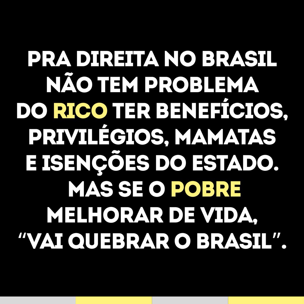 BacurauA's tweet photo. Mas se o pobre melhorar de vida, “vai quebrar o Brasil”. https://t.co/zpkwJMxMy6