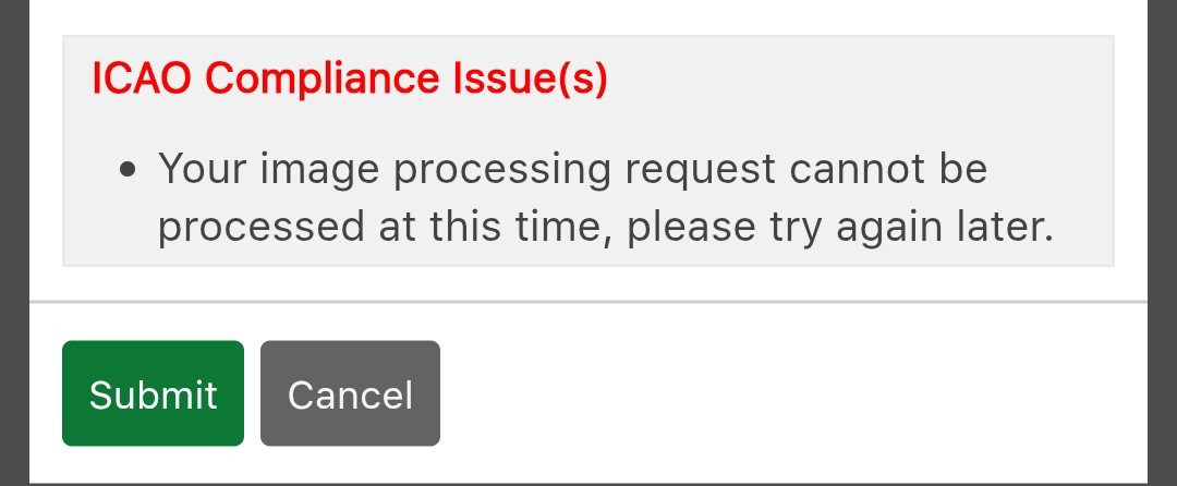 Herrycute2's tweet photo. I have being facing this for the pass few days while trying to apply for fresh passport from Nigeria. What do you should I do to get the image processed? 
@nigimmigration https://t.co/vxWx2G3LNz