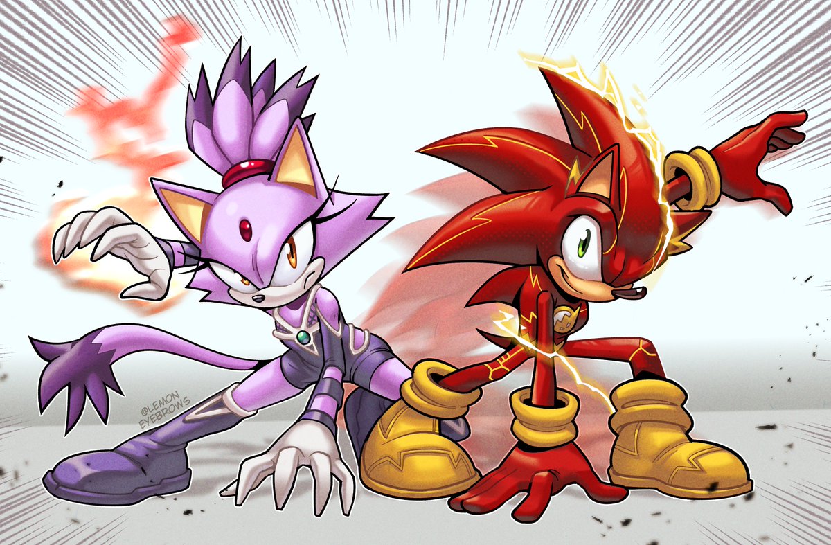 Lemon_Eyebrows's tweet photo. Flash Sonic and Starfire Blaze Commission https://t.co/HtahCGekE1