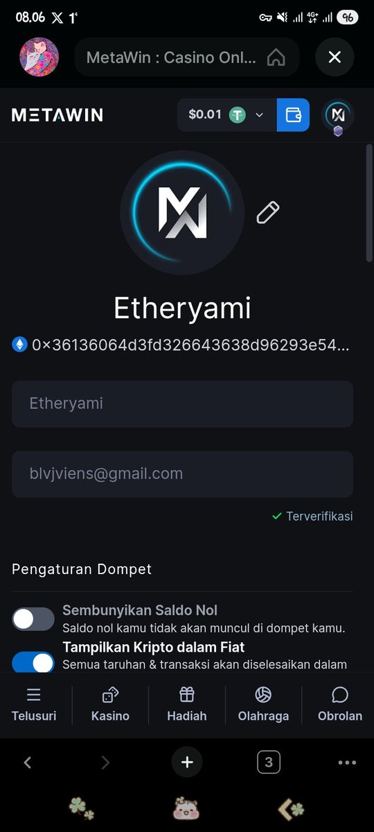 etherYami's tweet photo. @skel Congratulations! This final week is going to be huge. Wishing everyone massive wins and all MetaWin players the best of luck. May everyone get their share!

Rained my metawin 🌧️ : etheryami https://t.co/Q0govFvIYv