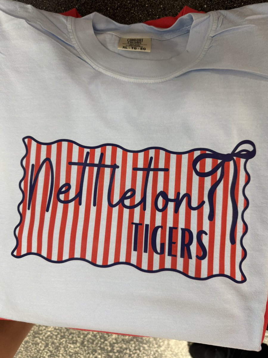 robertsons_sw's tweet photo. “🐾✨ Show your support for the Nettleton Tigers with our T-shirts! Perfect for game days and cheering on our team, these shirts let everyone know you’re part of the pride. Grab yours and wear it loud! 💛🖤 #NettletonTigers #TeamPride” https://t.co/0EwffFt9yA