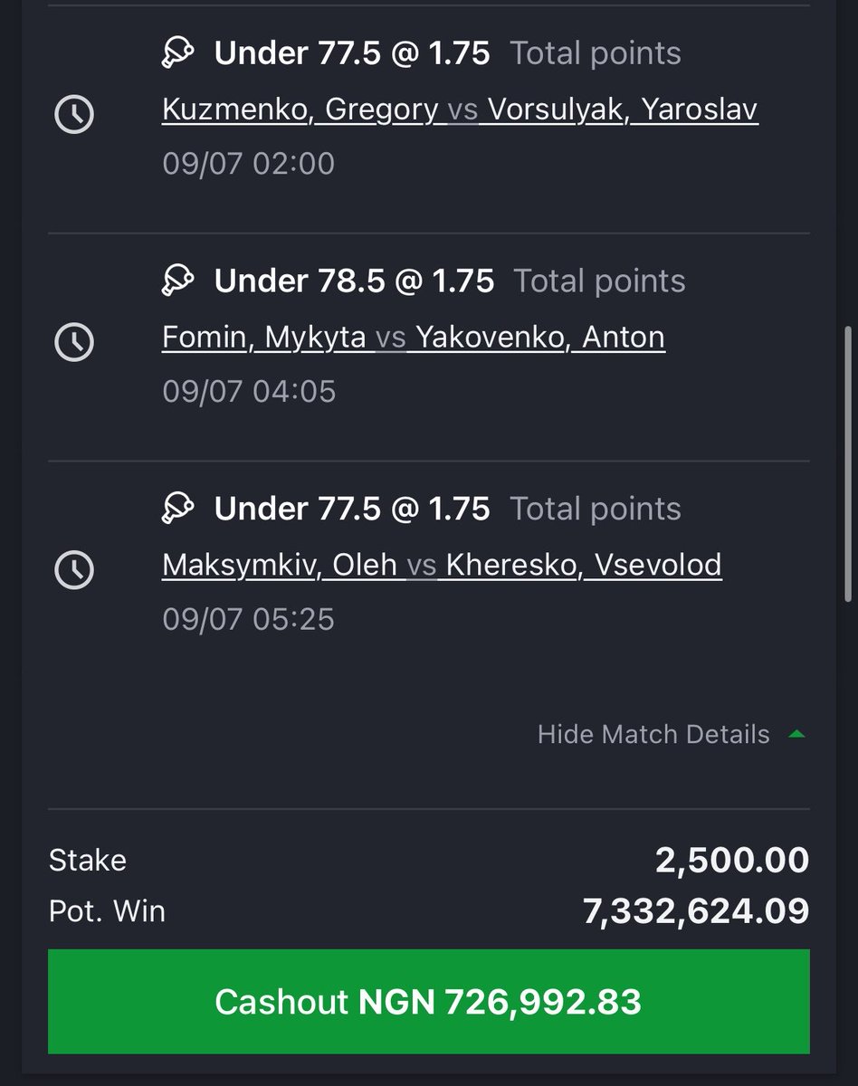 punterai's tweet photo. I’ve seen the light 😭

Locking in on table tennis, WTF.

Panicked and cashed out, other games are still going well. This was supposed to be for 7m 😂 https://t.co/7fzrX8bqd1