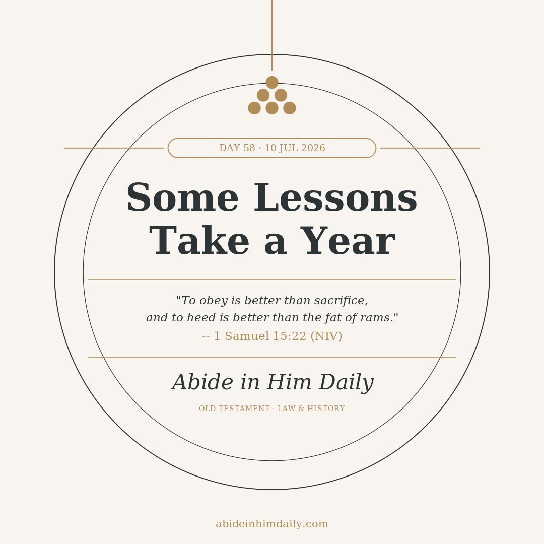 abidehimdaily's tweet photo. 🌿 Israel spent a whole year at Sinai.

Not because God forgot them. Because you cannot carry what you have not yet been shaped to hold.

"To obey is better than sacrifice." — 1 Sam. 15:22

Day 58 | Numbers 3:7 https://t.co/W4Mcy125Es #AbideInHimDaily #TrustTheGardener https://t.co/52SKhSYJTz
