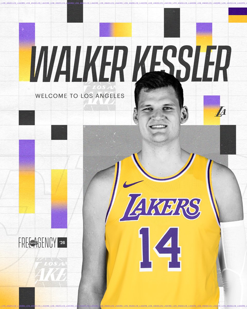 Lakers's tweet photo. Welcome to LA, Walker 💜 https://t.co/YqQARxnIGN