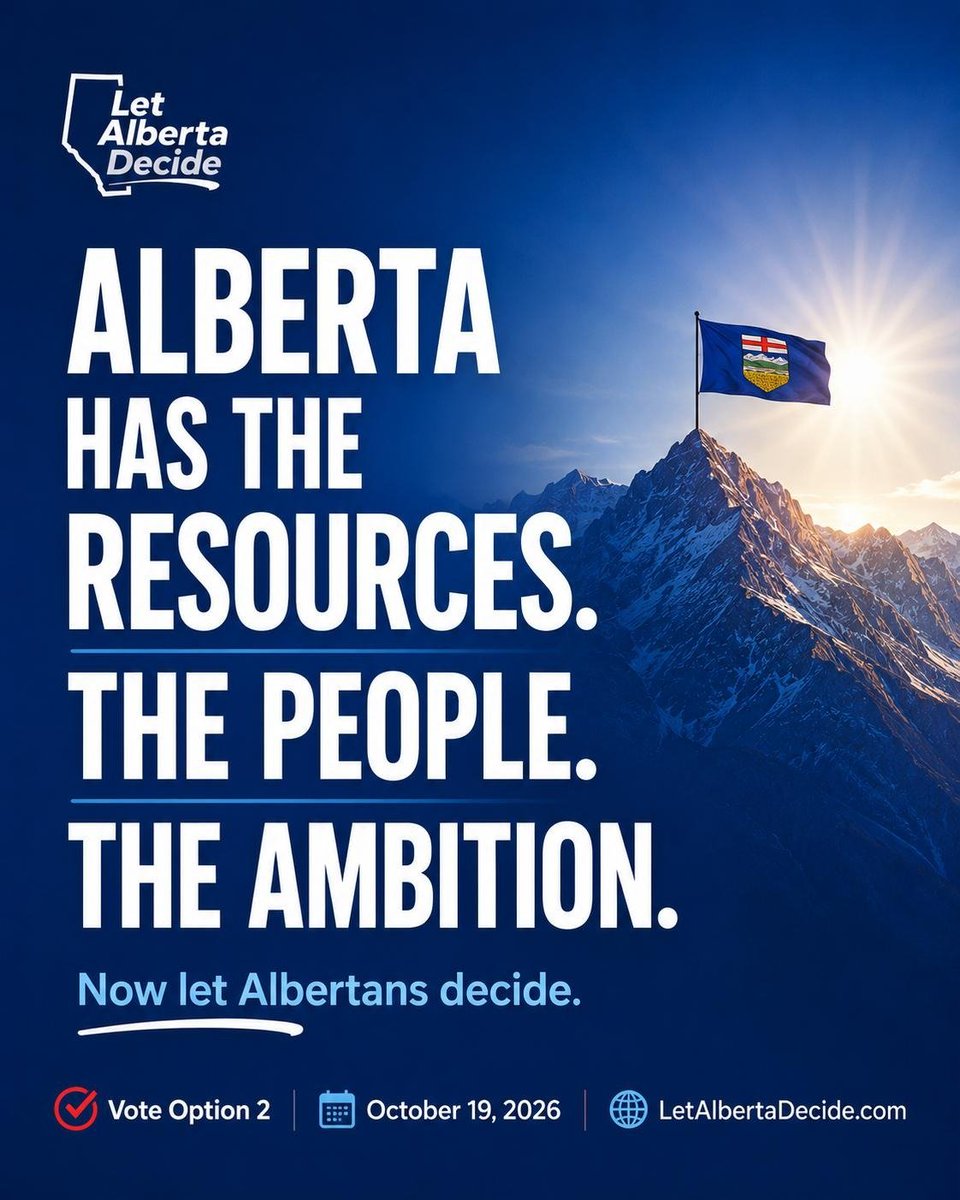 ikwilson's tweet photo. Meta’s $13B Alberta investment is evidence of what an independent Alberta could achieve.

When Alberta controls the rules, respects investment, and uses our energy advantage, the world shows up.

Now imagine what happens when Ottawa is no longer standing in the way. https://t.co/acv79J5LOW