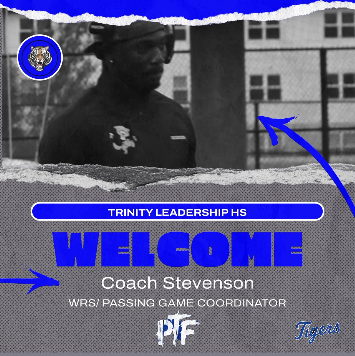 tlchfootball's tweet photo. We are excited to introduce our two newest hires to the #TigerFamily 

Coach Stevenson (WRs/PGC) &amp; 
Coach Ayers (OL/ Football Ops) 

#Zone6 got crazy better this summer!

#PTF https://t.co/iZ4rK5oW15