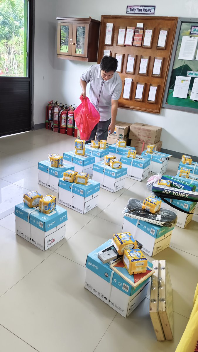 dennisborlas's tweet photo. July 9, 2026 - Preparing for the distribution of school supplies to our beloved teachers. https://t.co/HMO9fiYZkp