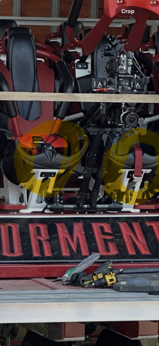 MisterCoachK's tweet photo. @Stone28Banks @SixFlagsOverTX Do you see in the middle one of them has a red strap?  It hooks into the shoulder harness.  The red strap seats have a lot more leeway due to the cord being longer.  The seat on the right would be what you want and you’d be fine.  

They also have a trial seat out front to check. https://t.co/RtC8yggqGf