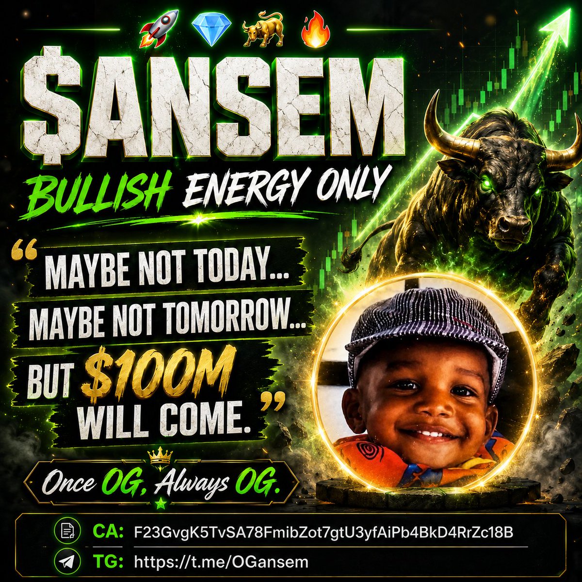 Ansem_OG's tweet photo. $ANSEM isn’t just another ticker — it’s OG culture, bullish vibes, and a community that knows what’s building. The chart can shake, the market can play games, but real OGs stay locked in. 🚀

ANSEM OG energy only. 🐂

CA: F23GvgK5TvSA78FmibZot7gtU3yfAiPb4BkD4RrZc18B
TG: https://t.co/0n6ZQ884iL
