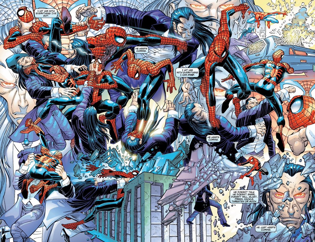 victor_dut2171's tweet photo. @straczynski Re-reading the
legendary Morlun arc! The way you and JRJR conveyed pure exhaustion and stakes was terrifying. Your 2001 era is the definitive Spider-Man run for me but I truly wish we had you back as the permanent, full-time writer for the main book! https://t.co/gzGZPomifg