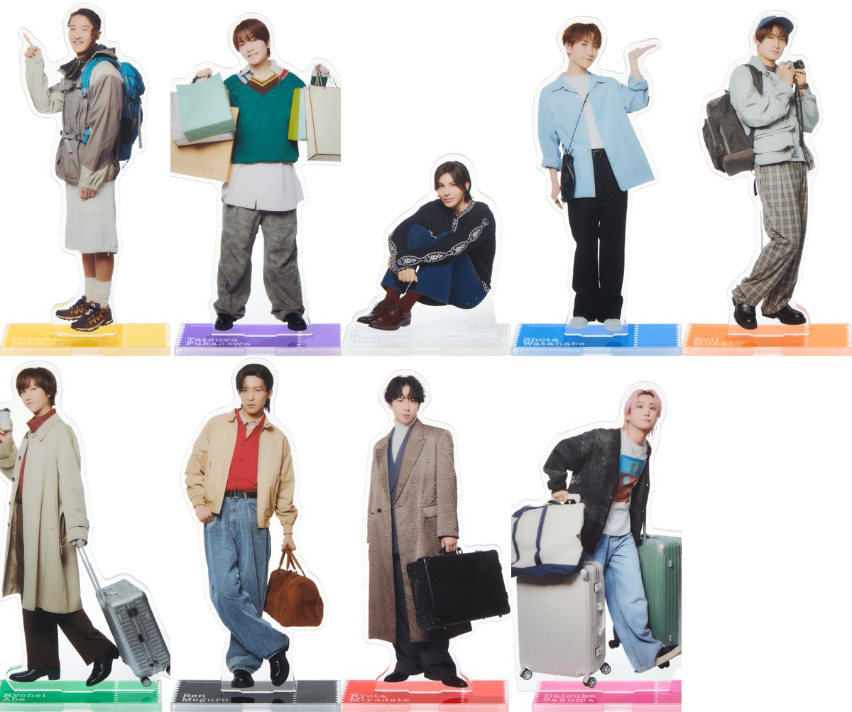 EUANN621_KJ's tweet photo. Snow Man Original Goods 2026〜Going with Snow Man〜

・アクリルスタンド(個人9種)
・アクリルキーホルダー(個人9種)
・すのチルBIGぬいぐるみ Stage Costume Vol.2(個人9種)
・【衣装のみ】すのチルBIGぬいぐるみ Stage Costume Vol.2(個人9種) https://t.co/Xsi4hwRLc1