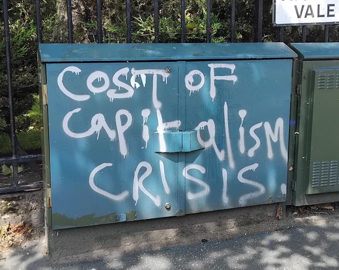 GraffitiRadical's tweet photo. "Cost of Capitalism Crisis"
Seen in Liverpool, UK https://t.co/TTKiV00WDd