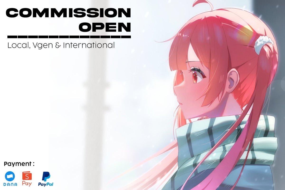 Depinepin's tweet photo. OPEN COMMISSION

Bust Up - 80k | 25$
Thighs Up - 100k | 47$
Full body - 130k | 55$

INCLUDED
1 Figure Body Illustration
Simple background
File format PNG/JPG
Unlimited revisions (while in sketch phase)

Do
Famale
Male
FanartCharacter
Game
Original Character

Didn't
Mecha
NSFW https://t.co/LF1EYpLO3l
