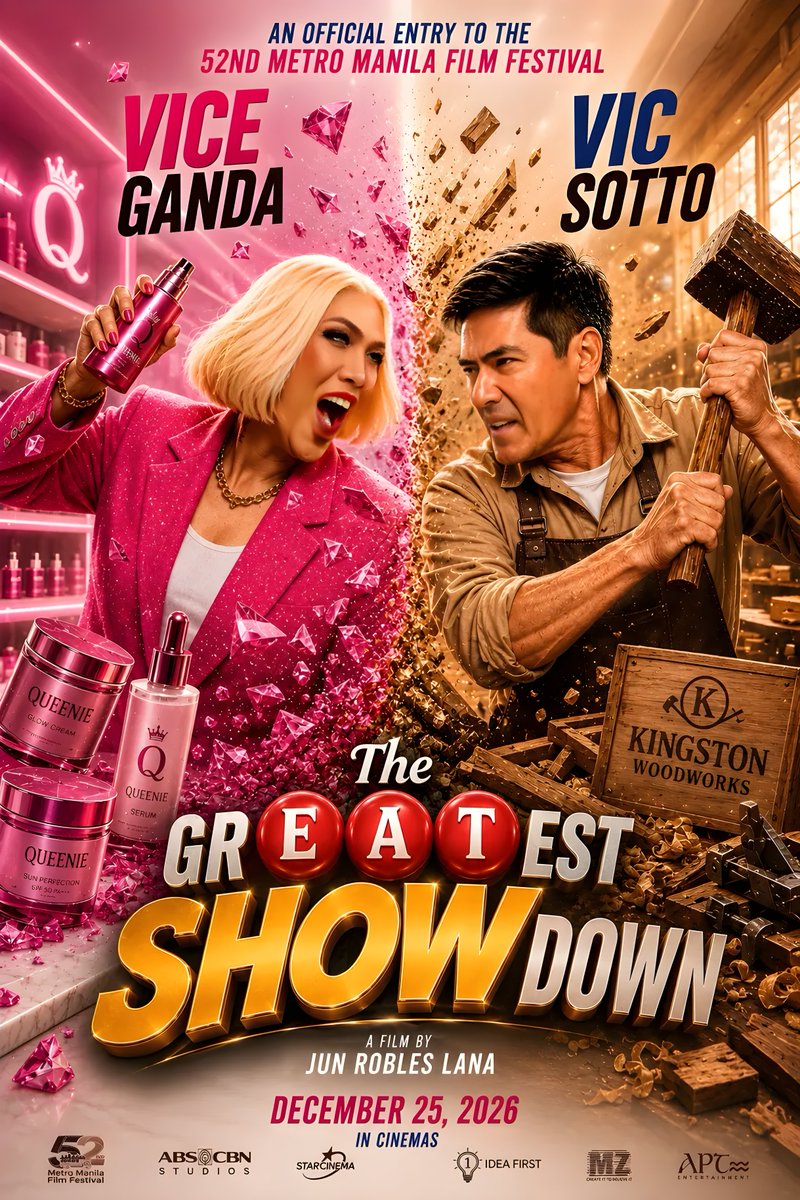 jichangamy's tweet photo. Excited na talaga ako mapanood si Vice Ganda at Vic Sotto sa iisang MMFF movie sana maging part ng cast lahat ng EB at Showtime hosts para mas riot at masaya. For sure di tayo bibiguin ni Direk Jun sa The Greatest Showdown!
#TheGreatestShowdown
#MMFF2026 https://t.co/BqiM4KUKkd