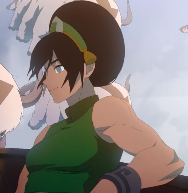 kataraholic's tweet photo. Y'all wanna talk about Aang and his build, I wanna know what the fuck Toph be eating cause mama is JACKED https://t.co/4PVthaWXQU
