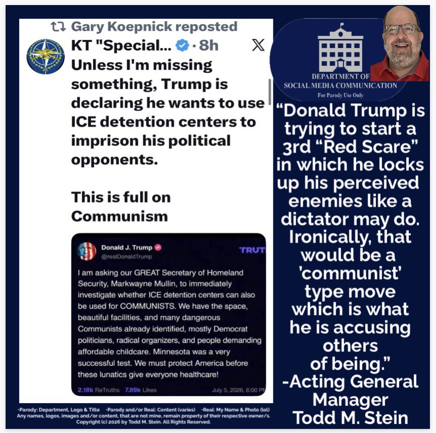 Todd_M_Stein's tweet photo. #Communism
#Communist
#RedScare
#RedScare3
#RedScareNumber3
@realDonaldTrump
(H/t @KremlinTrolls & @garykoepnick) https://t.co/YsYdZxmOip
