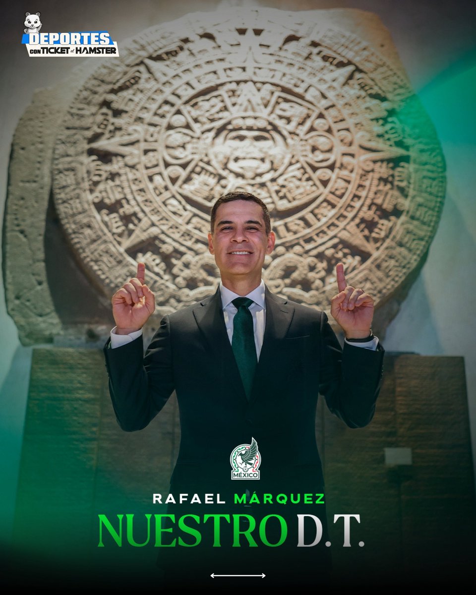 ticketelhamster's tweet photo. 🚨 OFICIAL: Rafa Márquez es el nuevo director técnico de la Selección Mexicana
⠀
La FMF formalizó hoy el nombramiento, confirmado por el comisionado Mikel Arriola, dando continuidad al proyecto que arrancó en agosto de 2024 cuando el "Káiser" se integró como auxiliar de Javier Aguirre. El michoacano toma las riendas del Tri rumbo al Mundial 2030.
⠀
🇲🇽 ¡Arranca una nueva era y se ve muy prometedora! ¿Cómo crees que le vaya a Rafa al frente de la selección?
⠀
#RafaMárquez #SelecciónMexicana #Tri #FMF #Mundial2030 @miseleccionmx