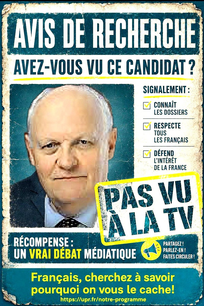Martinv52936114's tweet photo. #Presidentielle2027  : je veux @f_asselineau comme #President  @uprtvfa https://t.co/dl9mHHqHRK