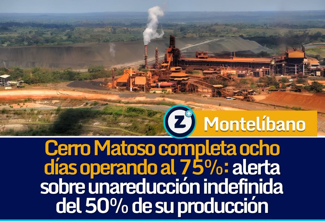InformativoZoom's tweet photo. Cerro Matoso completa ocho días operando al 75% y alerta sobre una reducción indefinida del 50% de su producción https://t.co/lWEpU0lLen https://t.co/pdweFvBBLw