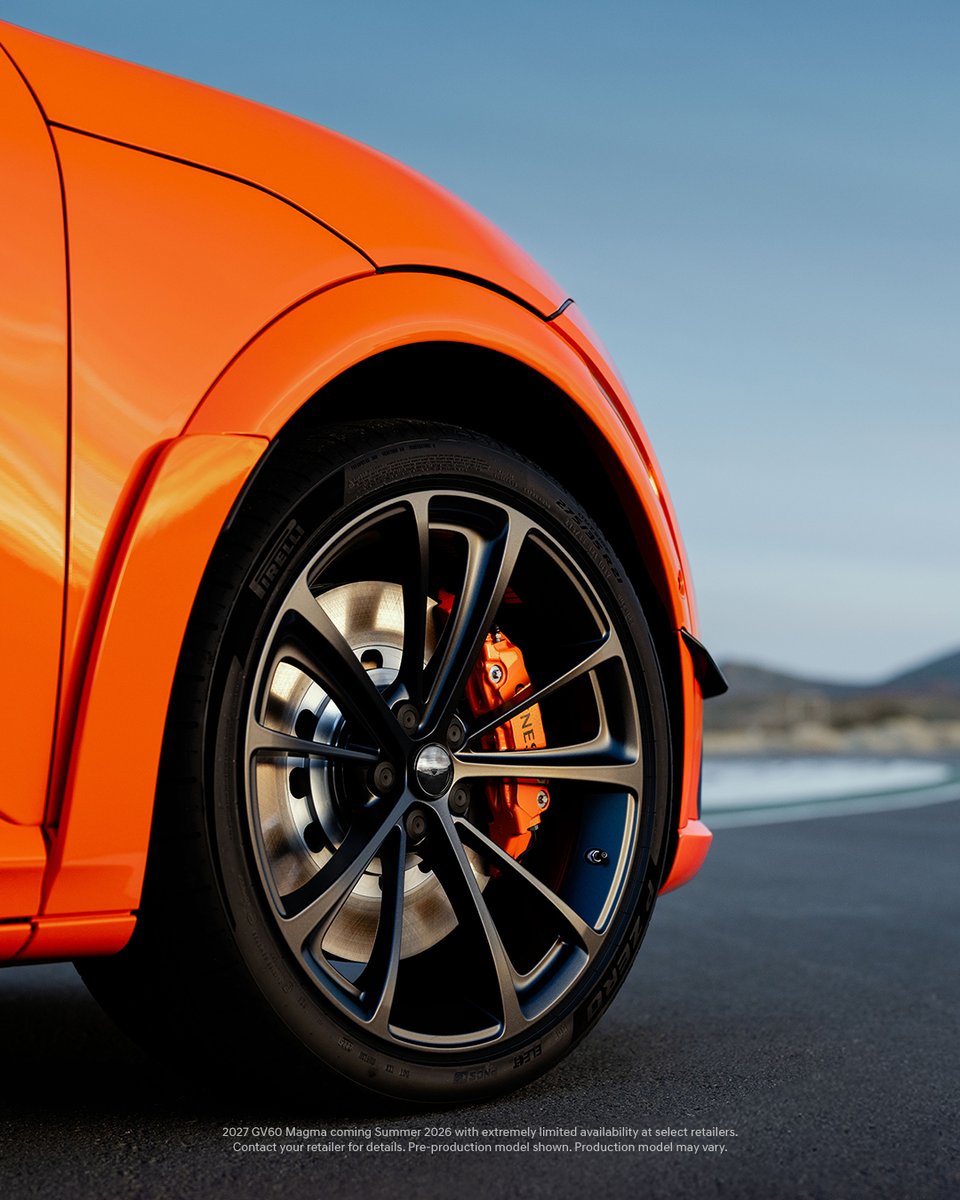 GenesisUSA's tweet photo. Top-tier performance, high-quality design. The GV60 Magma.  
— 
Welcome to the Genesis Magma Program:  https://t.co/gNJEMxQ7lO 

The 2027 Genesis GV60 Magma is honored with the 2026 Red Dot Award for Product Design. https://t.co/J4tSPTdtUR