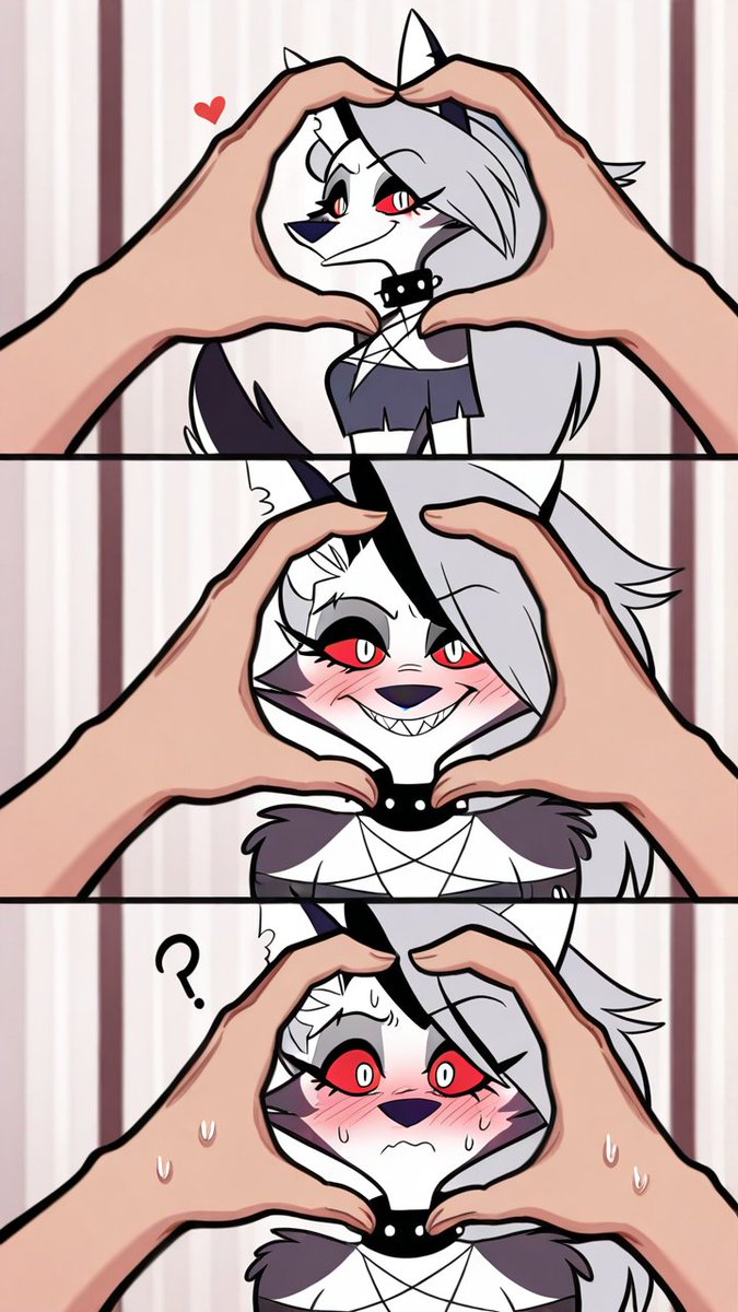 AneesaliAl26286's tweet photo. Loona: "I'm a fierce hellhound😠
Also Loona: heart hands exist😳💦
Someone give Blitzø this photo for his "Proud Dad" folder.
Artist @Ella1artist
Rate this Loona moment from 1-10
#HelluvaBoss #Loona #Hellaverse #LoonaEdit #HelluvaBossEdits #DigitalArt #CuteLoona https://t.co/HVd2TrMHHE