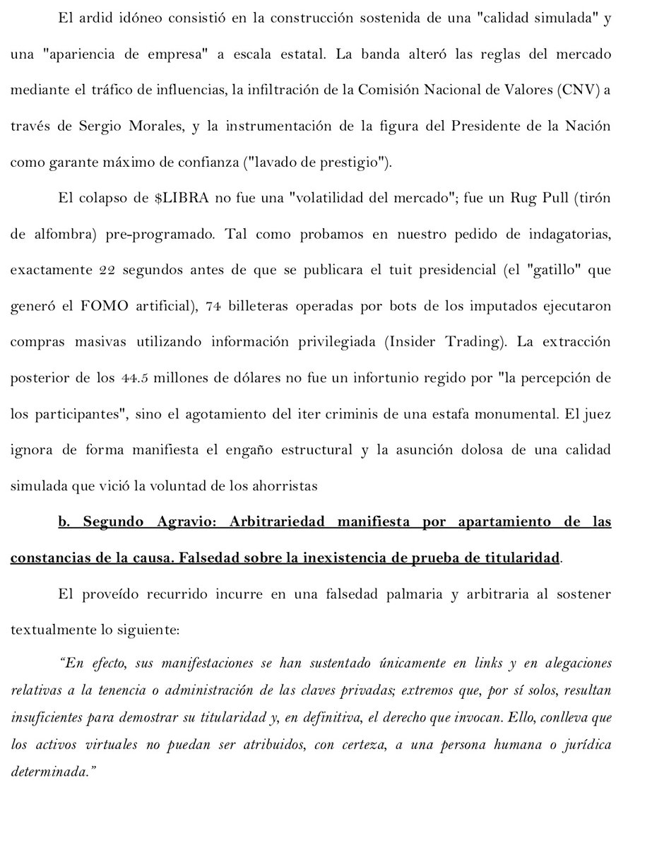 jotaalonso's tweet photo. 🚨🚨🚨
$LIBRA: 
La querella de @MartinRomeo_ con el abogado @NicolasOszust demolió el fallo del juez Martínez de Giorgi y pidió que la Cámara anule su decisión. La cantidad de prueba fáctica de @MartinRomeo_ resulta abrumadora. Existe un pacto para la impunidad de los Milei. 👇👇 https://t.co/9QzGEBNffl