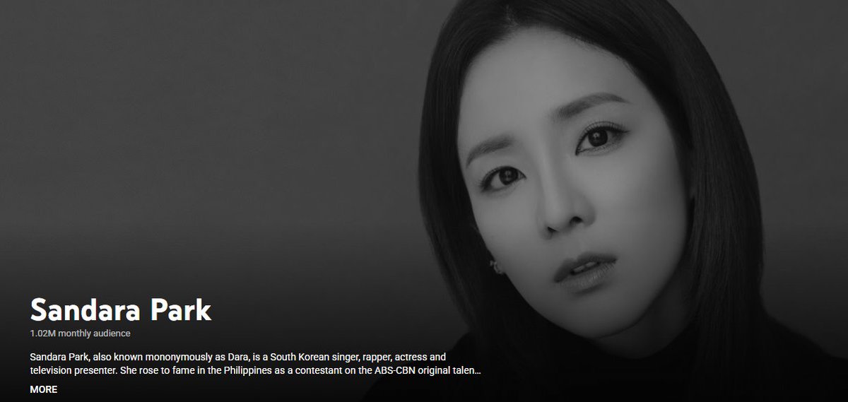 2NE1Achievement's tweet photo. Dara has reached 1M monthly listeners on Youtube Music for the first time. https://t.co/XdzGD4b3F3