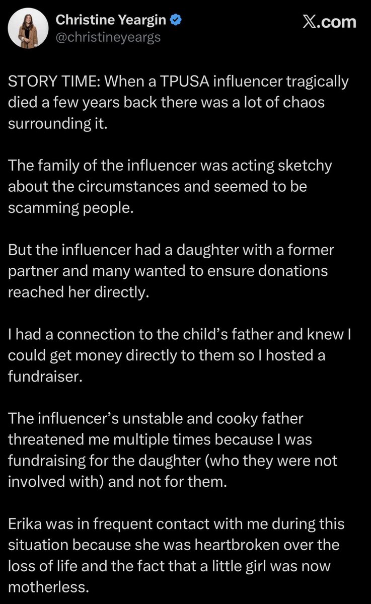 Michael_McCoyy's tweet photo. True character is revealed less by how someone treats people in public and more by how they treat people in private…where there are no cameras, no applause, and nothing to gain.

Those of us who have had the immeasurable privilege and profound blessing of knowing Erika, know that the woman you see publicly is exactly who she is behind closed doors.

James 1:12
Blessed is the man who remains steadfast under trial, for when he has stood the test he will receive the crown of life, which God has promised to those who love him.