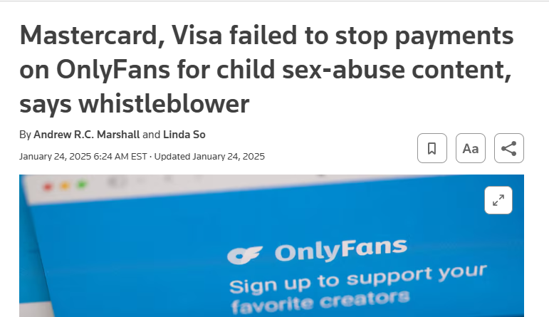 MadamSavvy's tweet photo. remember, fiction needs to be controlled, but real children getting raped is totally fine by @visa @mastercard @paypal and every other bank. https://t.co/gQy3vRAeAR