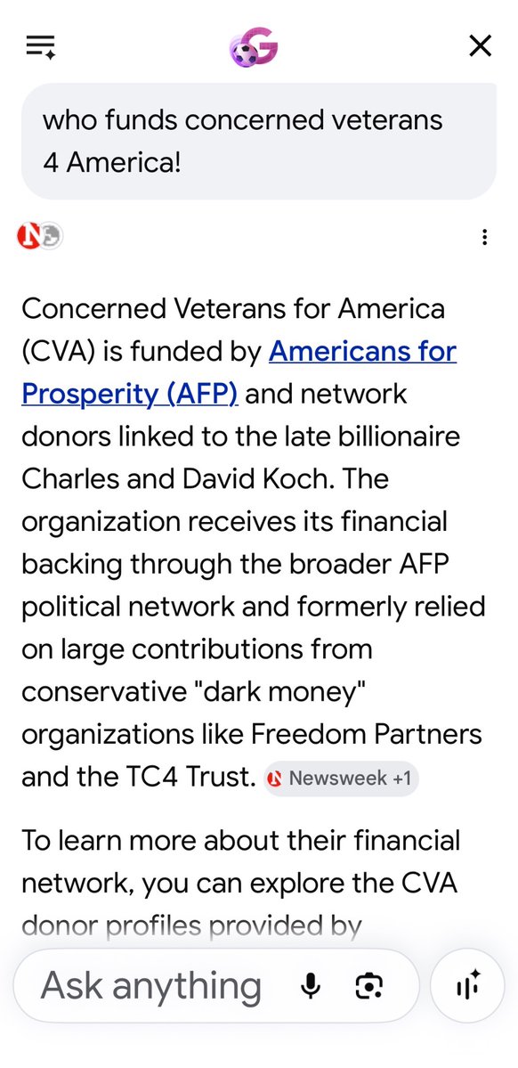 TwoPuttTommy's tweet photo. @amiller0311 @CVA_Action @JonHusted Imagine that - a far right wing cabal endorses a far right Republican.
Who’da thunk??!?
#OHSen
Hey @Grok - who funds concerned veterans 4 America? https://t.co/1ELUc5qXWg