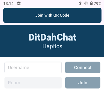 ji1jdi's tweet photo. 振動によるモールス通信（実験版/Android版のみ）
DitDahChatにHapticsモードを追加

インターネットを介して、離れた相手と振動でコミュニケーションできます。
QRコードを読み取って、ルームに入室することも可能です。 https://t.co/Z9CPUgCdM3