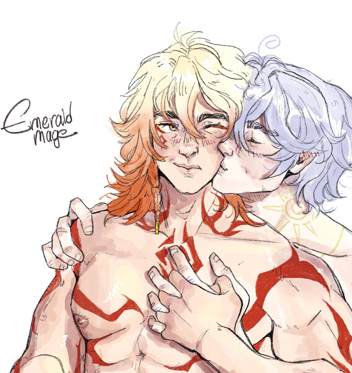 atemeraldmage's tweet photo. Muah muah kith kith kith x*** 😚 

(Old-ish art but we post it anyway)

#phaidei‌ 
#hsr 
#hsrart https://t.co/WKlwqayc6P