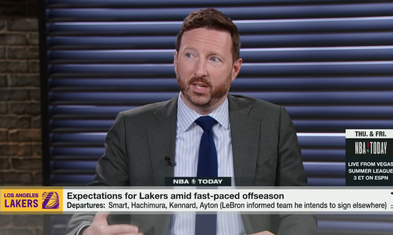 PurpGoldLakers's tweet photo. Dave McMenamin reporting Luka's reaction to the Lakers' offseason overhaul (per NBA Today):

"I checked in with someone close to Luka who told me in a word. He's excited about the moves that they made, now recognizes that there's a lot of work ahead of them, but feels like this is going to give the requisite kind of wind behind his own sails to march towards the championship."