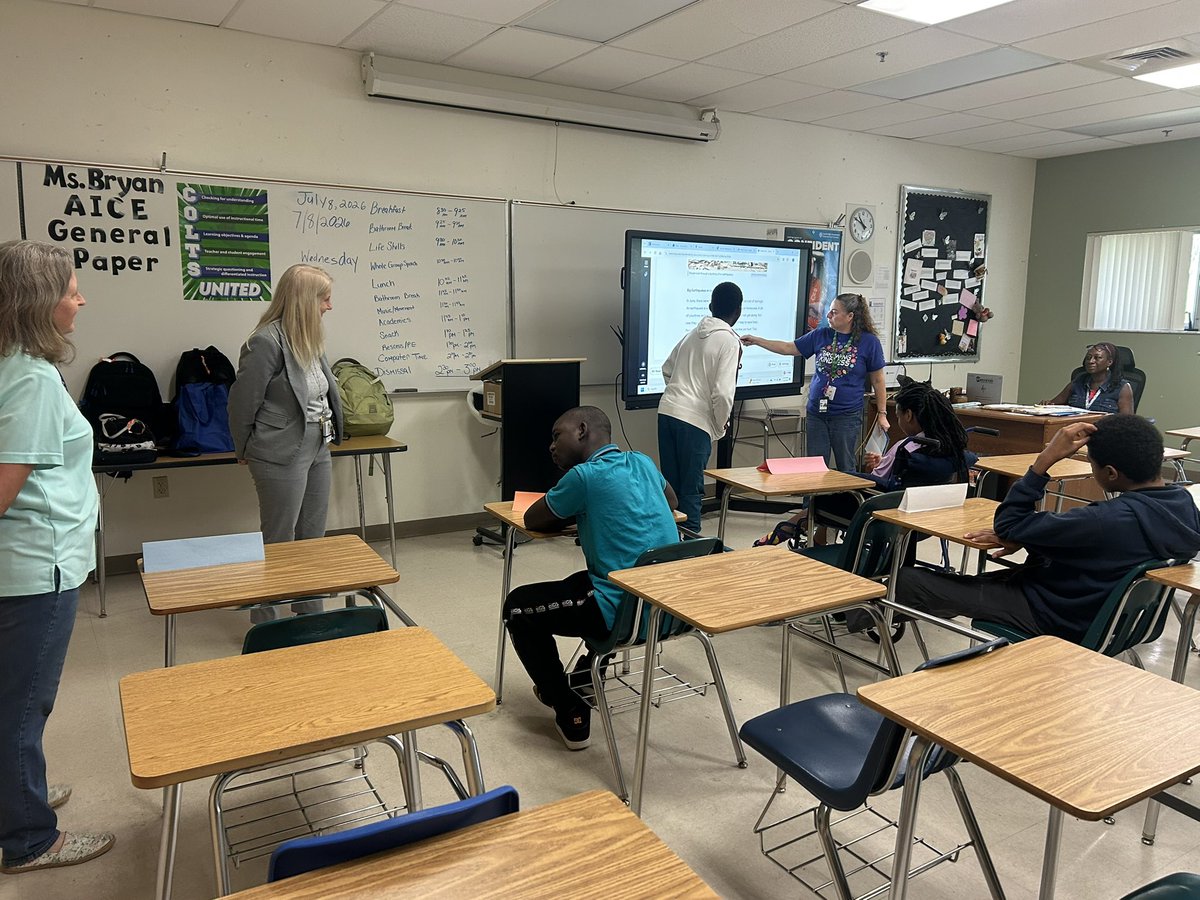 debbi_hixon's tweet photo. We also stopped in to visit with AP Dallas to check in on Coral Springs HS ESY program. The students were engaged and happy to share their experience with us. We also checked out the newly renovated bathrooms. Glad to see they will be available to the students. https://t.co/ieuhlkOtgq
