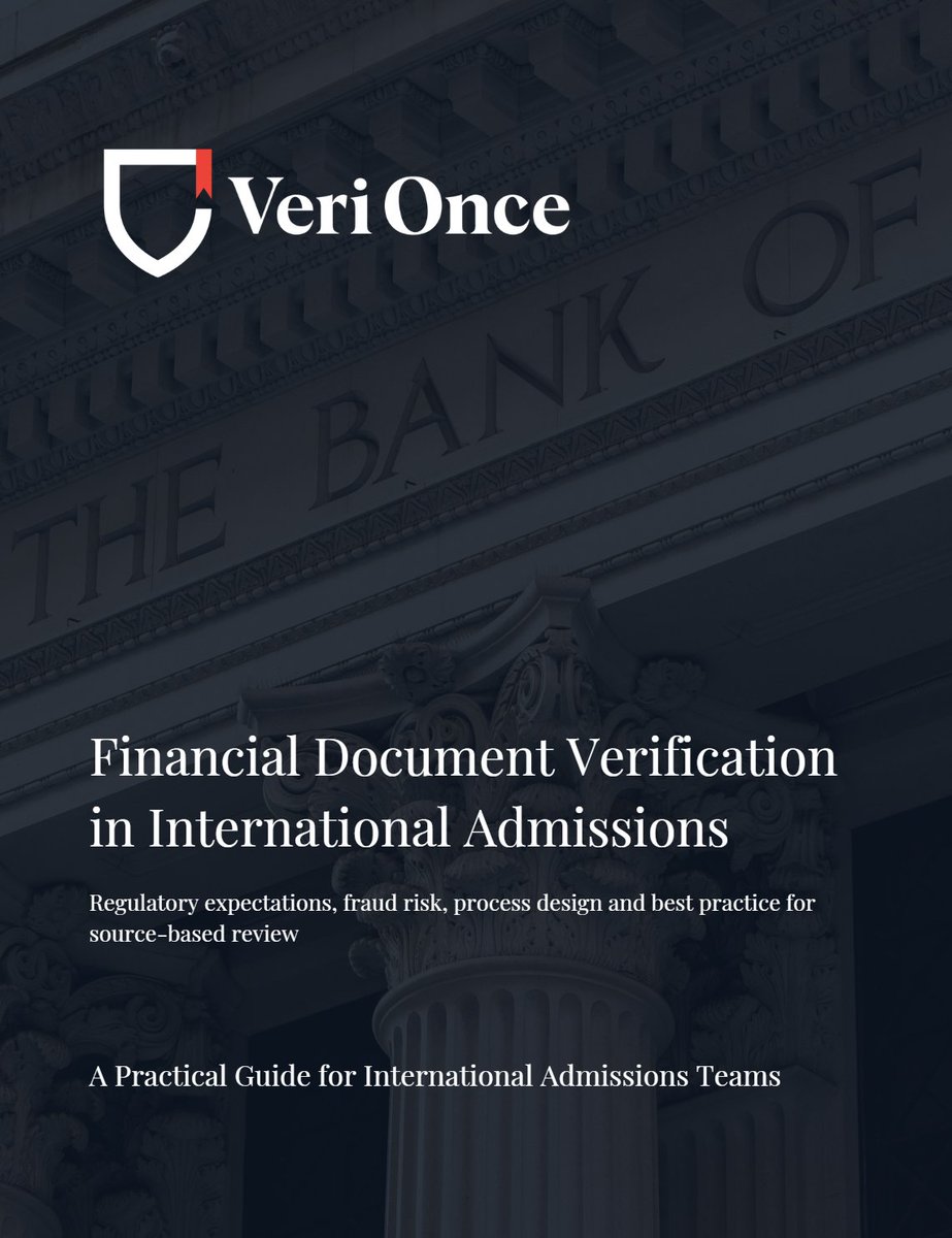 veri_once's tweet photo. A polished bank letter can be fake. An unfamiliar document can be genuine.

That is the problem with visual review.

Financial #verification must move from “does it look right?” to “can the issuing source confirm it?”

Our guide https://t.co/r3kSimWng4

 #HigherEd #Intled #EdTech https://t.co/2W6yG0pm1f