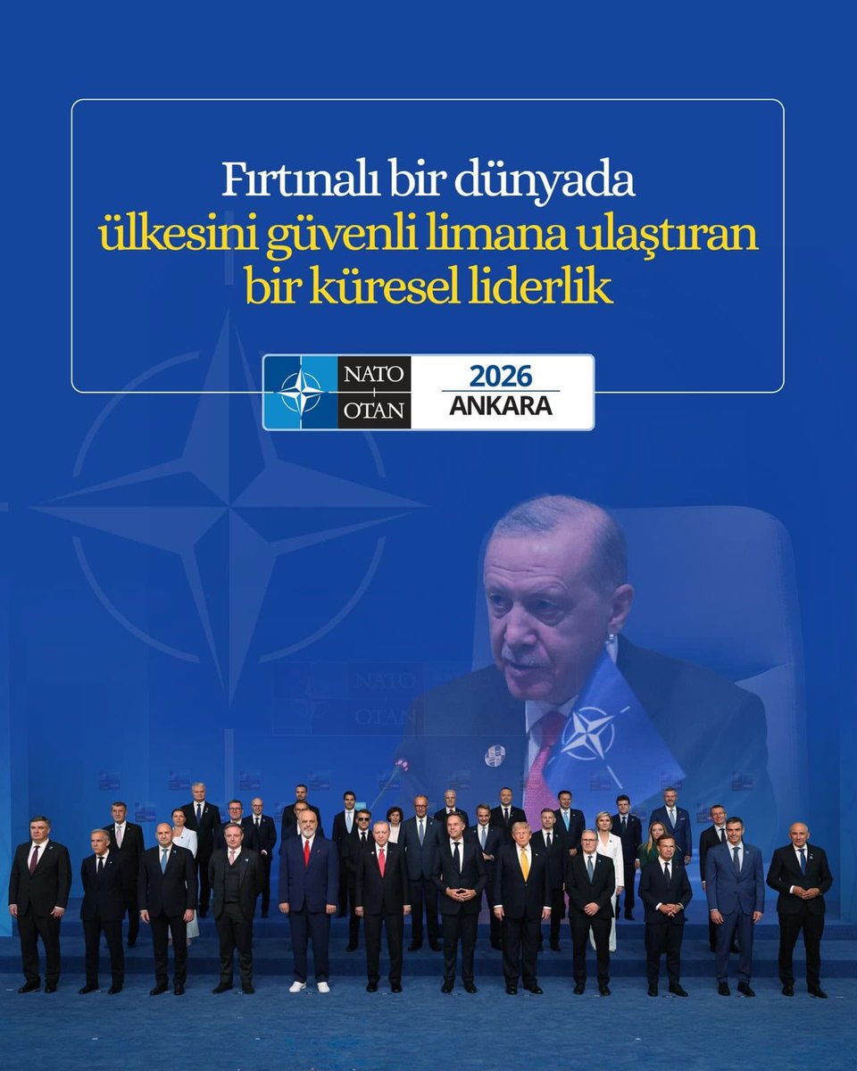 BY's tweet photo. Küresel güvenliğin konuşulduğu masada, Cumhurbaşkanımız @RTErdogan'ın liderliğinde Türkiye yine belirleyici aktör oldu.

Liderlik; sadece masada olmak değil, masaya yön vermektir.

#KüreselLiderErdoğan 🇹🇷 https://t.co/bv3kUO6PW2