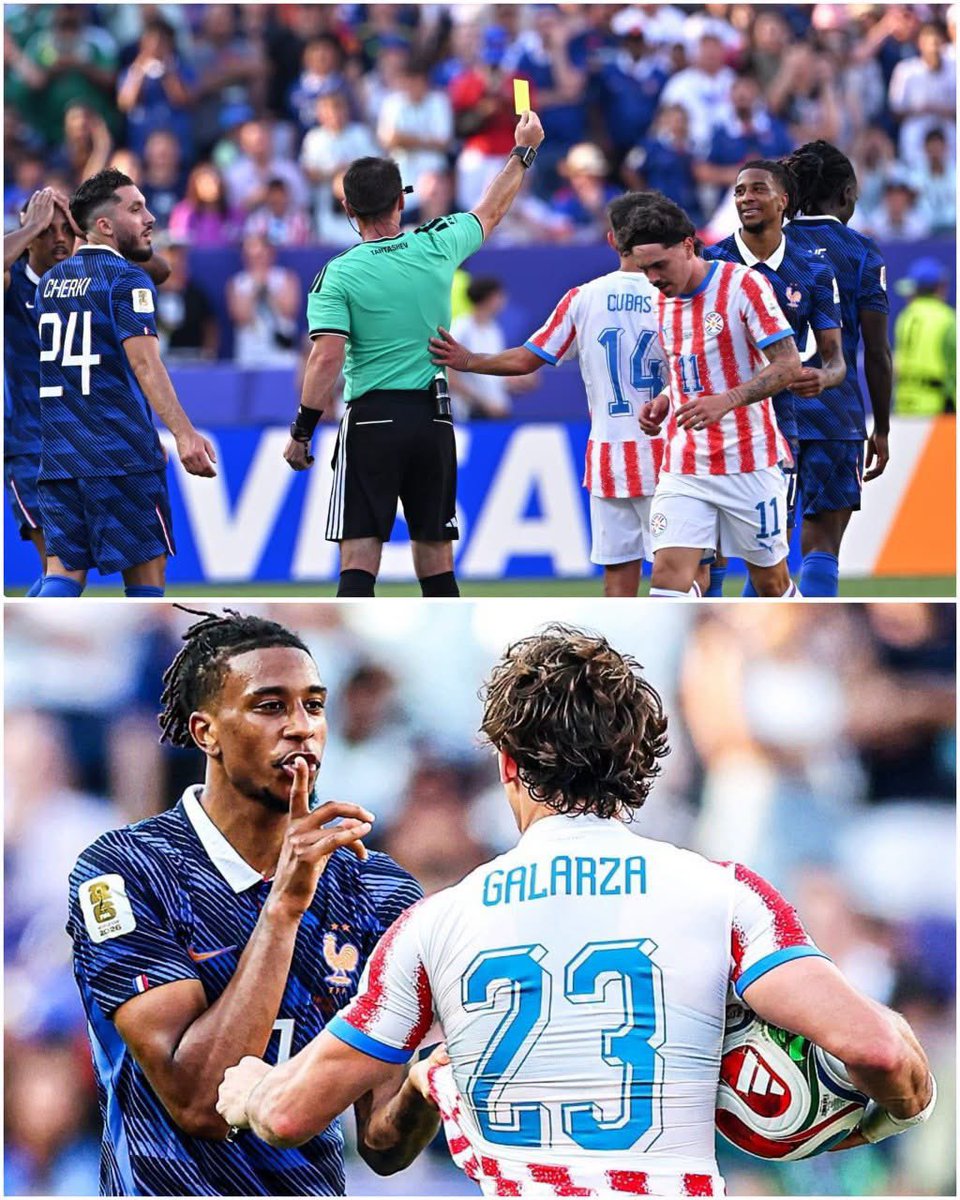 utdzeno's tweet photo. 🇫🇷 The report I’m getting from sources said that France wants the yellow card for Michael Olise cancelled ❌ 🟨 

The French Football Federation is thinking of asking FIFA to remove the yellow card Michael Olise got against Paraguay. 

If he gets another yellow against Morocco, he will miss a possible semi-final.