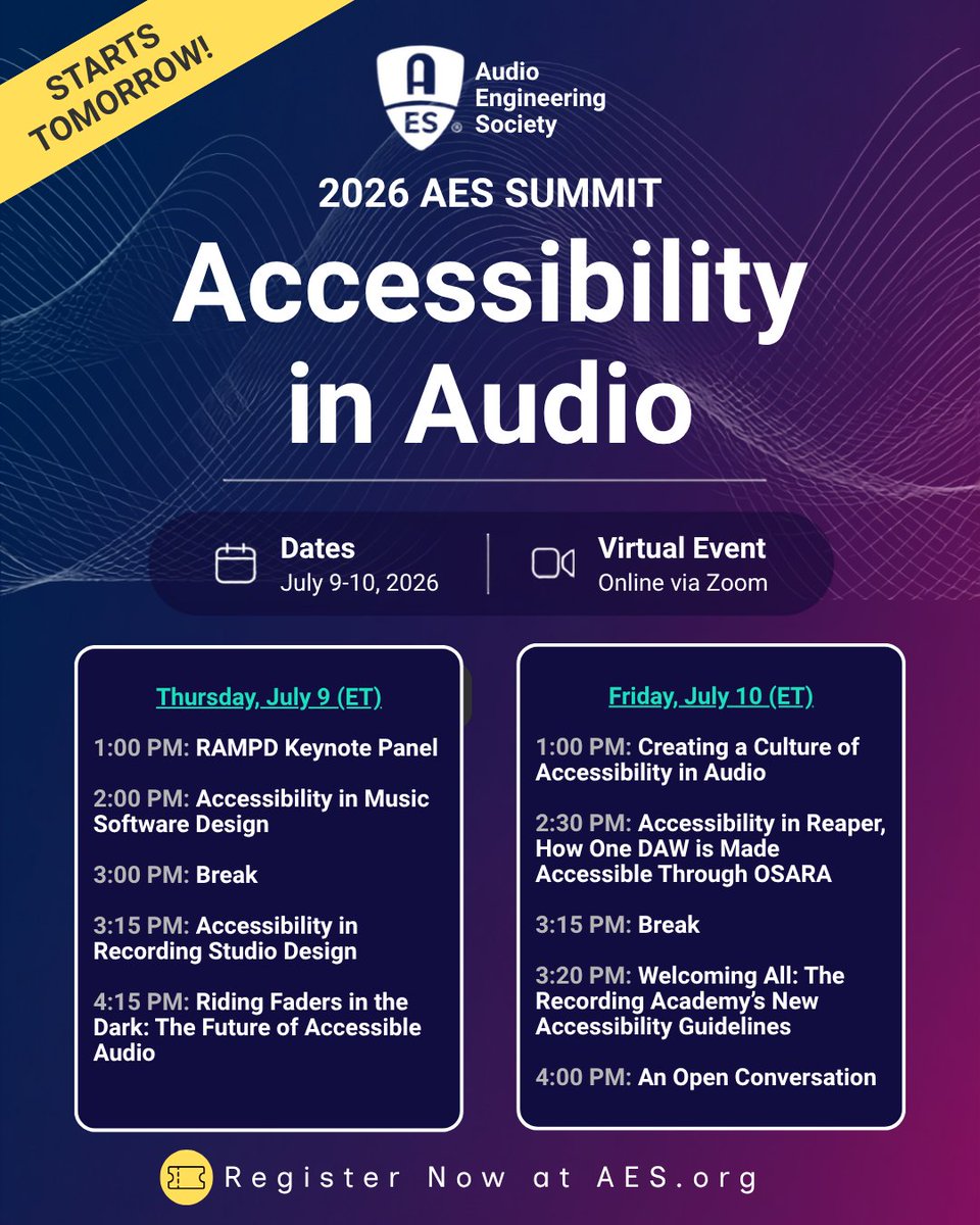 Audio Engineering Society tweet media