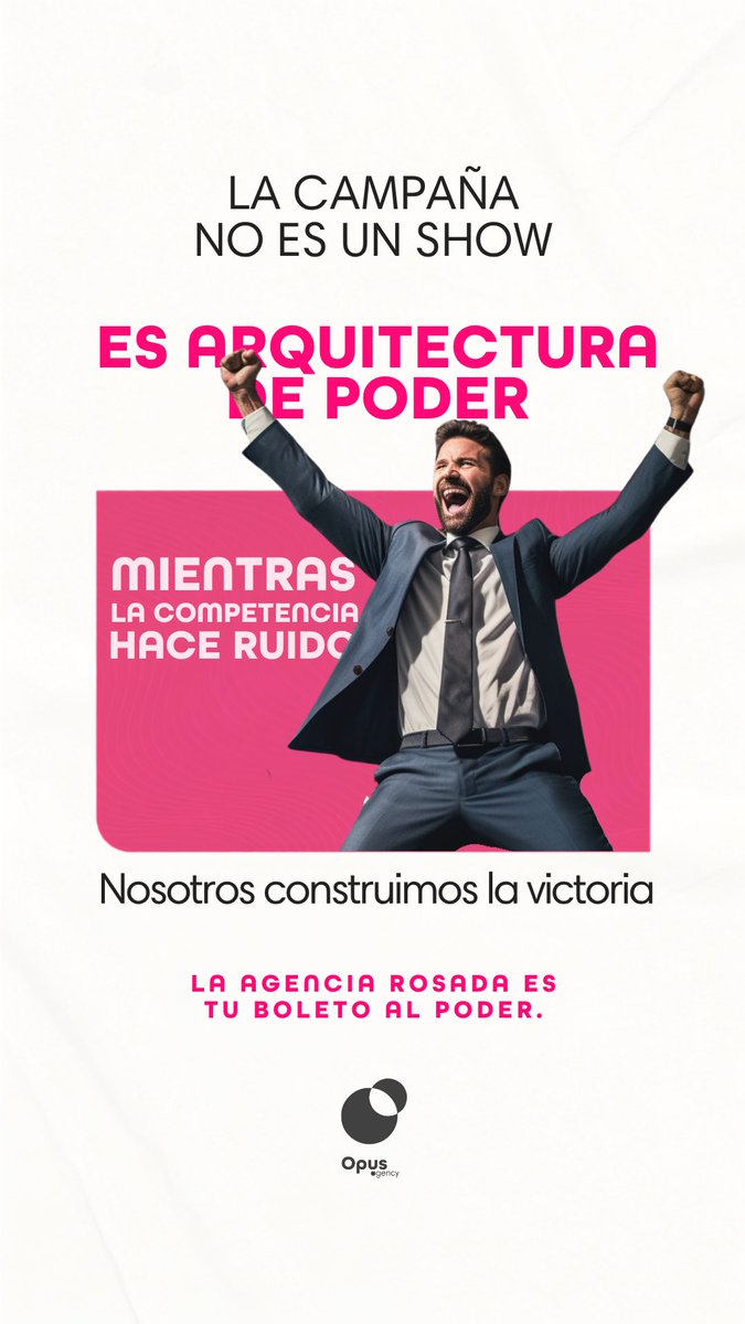 opusagencyec's tweet photo. ¿Quieres seguir siendo parte del montón o estás listo para construir una victoria real?

El poder no se pide, se toma. 🏆

Agenda tu consultoría privada y confidencial aquí 👉🏻: 0987114083

#MarketingPolitico #OpusAgency #EstrategiaElectoral #Ibarra #ArquitecturaDePoder https://t.co/pR7W4sWbTc