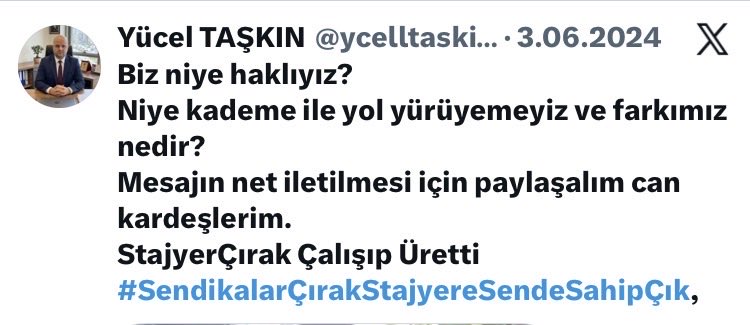 purzi08's tweet photo. Safsata dediğin yerdesin unutma!
Daha da Stajyer Çırağın mücadelesini ağzına alma…

Ben uyarıyorum, sizde uyarın!
Sizin mücadelenizede nifak sokmasın!
@mihribanugurluu 
@EmadDernegi 
@EMADDER_KADEME 

Bursa Stajyer Çırak Diyecek
#StajyerçırakHakkıMahşereKalmayacak https://t.co/ROzni2YbTu